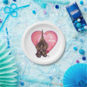 Assiettes En Carton Hound Dog Valentine's Day (Fête)