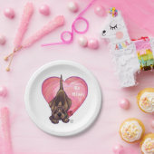 Assiettes En Carton Hound Dog Valentine's Day (Fête)