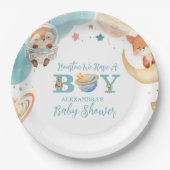 Assiettes En Carton Houston Nous Avons Un Garçon Baby shower Espace Ex (Devant)