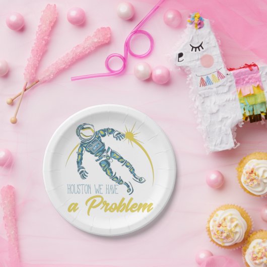 Assiettes En Carton Houston Nous Avons Un Problème (Fête)