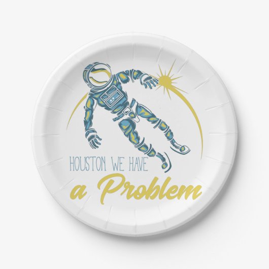 Assiettes En Carton Houston Nous Avons Un Problème (Devant)