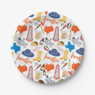Assiettes En Carton Houston Texas Plates