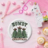 Assiettes En Carton Howdy Christmas Cactus Western Xmas (Fête)