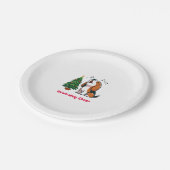 Assiettes En Carton Howl-iday Cheer Beagle Avec Un Design D'Arbre De N (Angle)