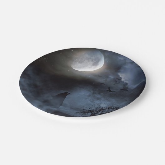 Assiettes En Carton Howling Wolf in the Graveyard (Angle)