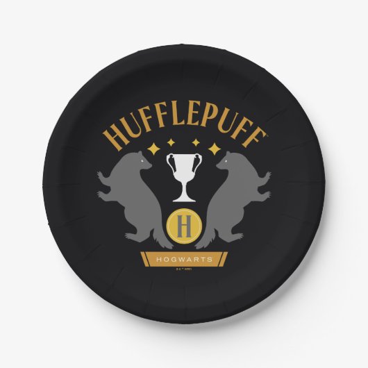 Assiettes En Carton HUFFLEPUFF™ Badger and Cup House Pride Graphisme (Devant)