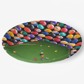 Assiettes En Carton Huile De Table De Huitième Ball Avec Boules Et Coe (Angle)