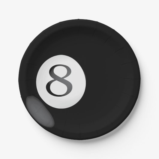 Assiettes En Carton Huit plaques à papier de boule (Devant)