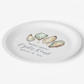 Assiettes En Carton Huître d'aquarelle et rôti d'huître perle (Angle)
