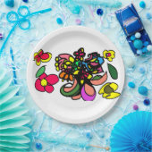 Assiettes En Carton Humming bird relax spring (Fête)