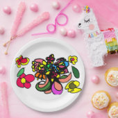 Assiettes En Carton Humming bird relax spring (Fête)