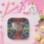 Assiettes En Carton Hummingbird Flight Soft Pastels Art (Fête)