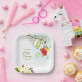 Assiettes En Carton Hummingbird Teacup Floral (Fête)