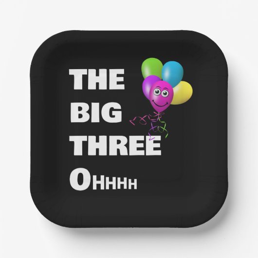 Assiettes En Carton humour de fête du 30e anniversaire (Recto)