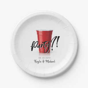 Assiettes En Carton Humour de la Coupe Rouge Célébration d'une occ