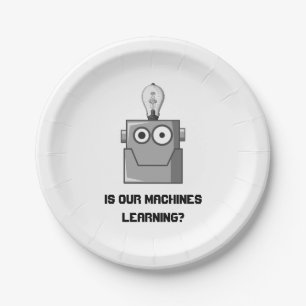 Assiettes En Carton Humour de la technologie d'apprentissage automatiq