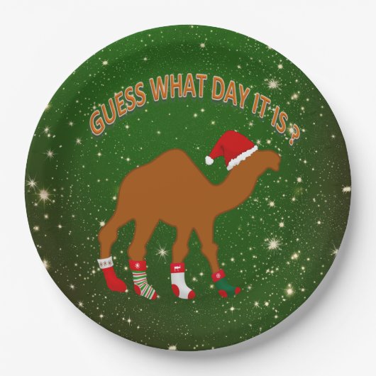 Assiettes En Carton Humour et Noël amusant (Devant)