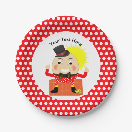 Assiettes En Carton Humpty Dumpty Nursery Rhyme mignon Personnalisé (Devant)