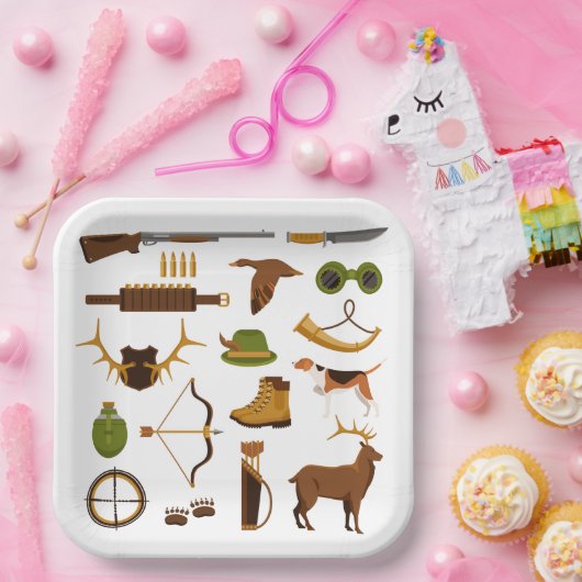 Assiettes En Carton Hunter Hunter Hunter Anniversaire (Fête)