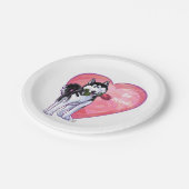Assiettes En Carton Husky Valentine's Day (Angle)