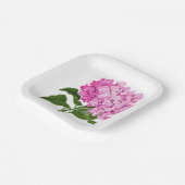 Assiettes En Carton Hydrangea Blossom rose antique (Angulaire)
