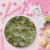 Assiettes En Carton Hydrangea Floral Celadon Vert (Fête)