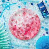 Assiettes En Carton Hydrangea rose aquarelle (Fête)