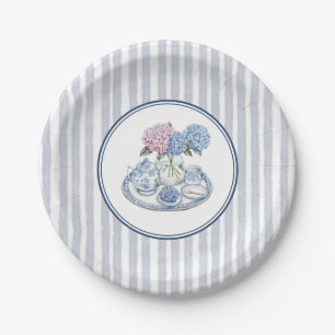 Assiettes En Carton Hydrangea Tea Party Enterrement de Vie de Jeune Fi