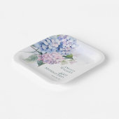Assiettes En Carton Hydrangeas bleu rose 40e anniversaire (Angulaire)