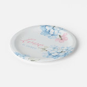 Assiettes En Carton Hydrangeas Pastel Bloom (Angle)