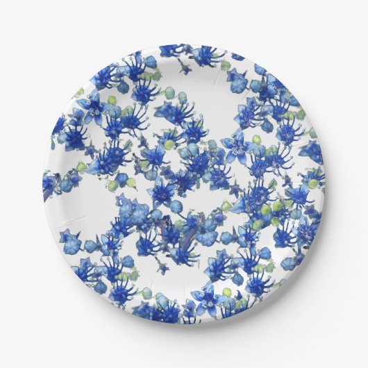 Assiettes En Carton Hydrangée (Devant)