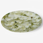 Assiettes En Carton Hydrangée blanche molle (Angle)