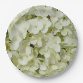 Assiettes En Carton Hydrangée blanche molle (Devant)