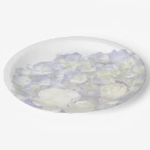 Assiettes En Carton Hydrangée bleu doux (Angle)