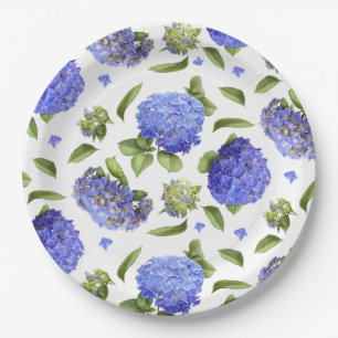 Assiettes En Carton Hydrangée Bleue Sur Tout Le Design Botanique