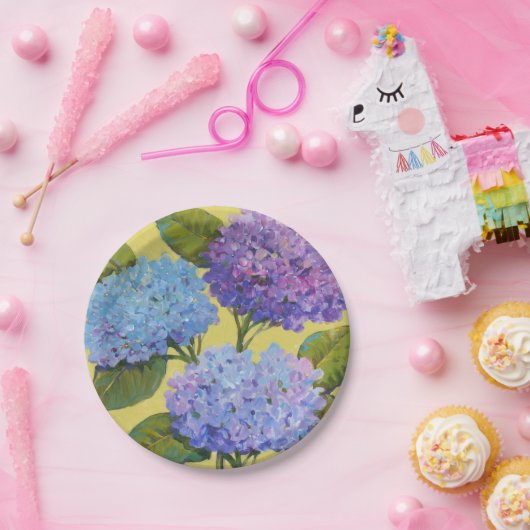 Assiettes En Carton Hydrangée de printemps I (Fête)