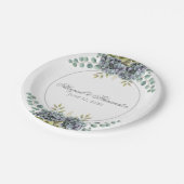 Assiettes En Carton Hydrangée pourrie Eucalyptus (Angle)