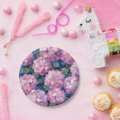 Assiettes En Carton Hydrangée rose pâle (Fête)