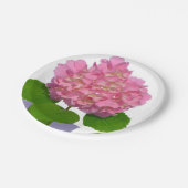 Assiettes En Carton Hydrangée rose rose fleur rose (Angle)
