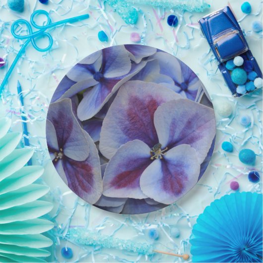 Assiettes En Carton Hydrangée violette (Fête)