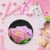 Assiettes En Carton Hydrangées rose violet orange (Fête)