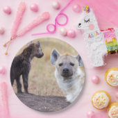 Assiettes En Carton Hyène avec les jeunes un (Fête)