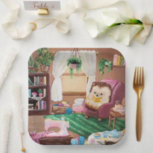 Assiettes En Carton Hygge Hedgehog