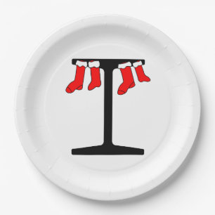 Assiettes En Carton I-Beam Christmas Stockings