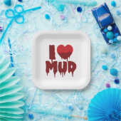 Assiettes En Carton I Coeur (Amour) Boue (Fête)