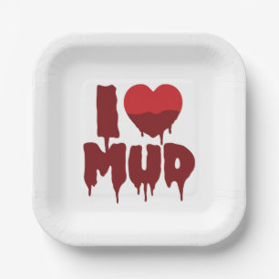Assiettes En Carton I Coeur (Amour) Boue