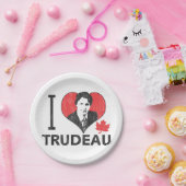 Assiettes En Carton I coeur Trudeau (Fête)