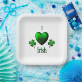 Assiettes En Carton I Heart Irish (Fête)