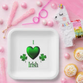 Assiettes En Carton I Heart Irish (Fête)