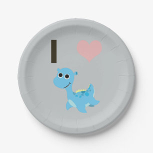 Assiettes En Carton I Heart Nessie